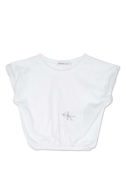 Calvin Klein Jeans Kids Snow White Logo Top