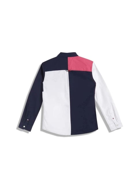 Tommy hilfiger color online block shirt