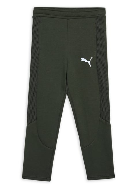Puma Boys Green Solid Sweatpants