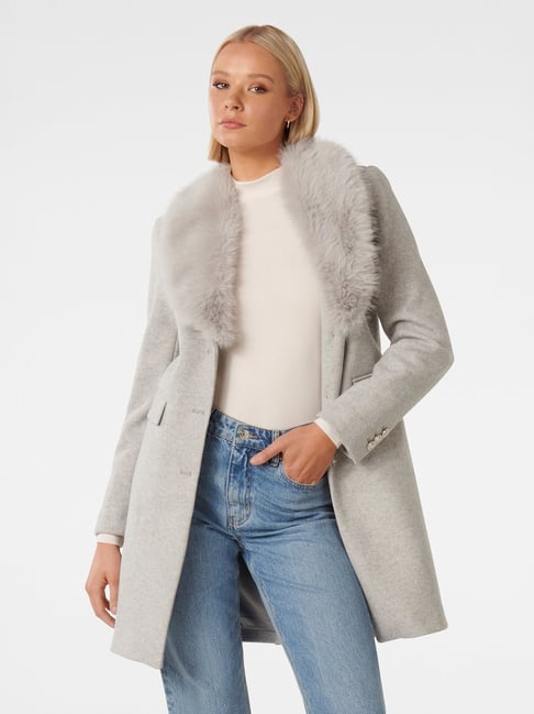 Forever New Lucinda Short Fur Collar Coat - Main Image