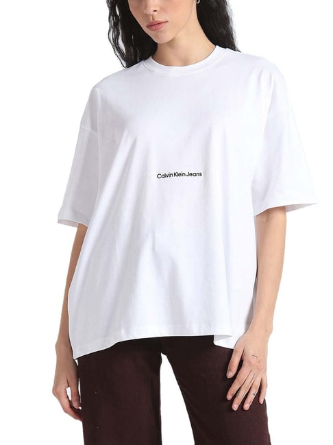 Bright Klein Fit Relaxed White T-Shirt Calvin