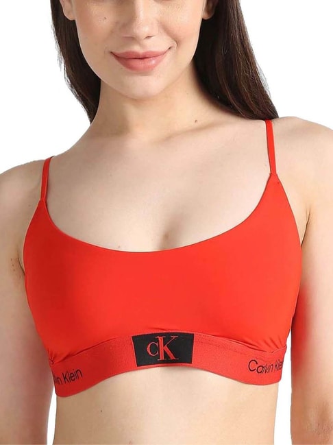 CALVIN KLEIN RED BRALETTE BRA SIZE S QP1578Y-612 NEW WITH TAGS