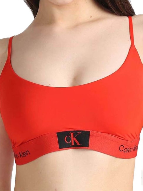 Calvin Klein Underwear Red Logo Regular Fit Bra