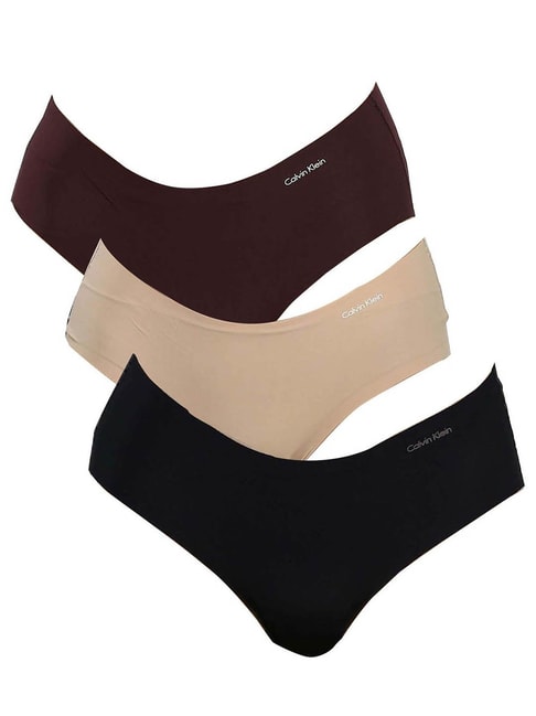Calvin Klein Underwear Multicolor Logo Regular Fit Panties - Pack of 3