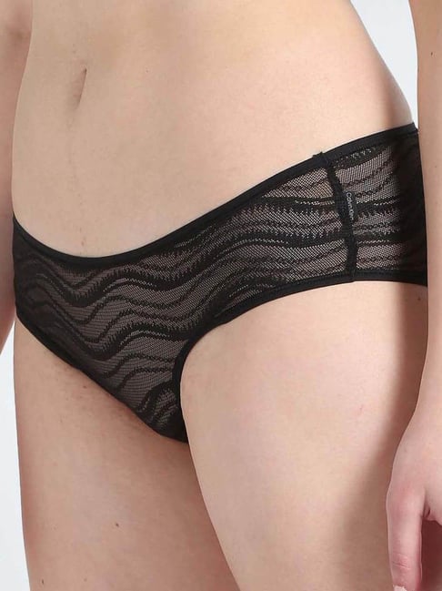 Buy Calvin Klein Underwear Black Lace Regular Fit Panties for