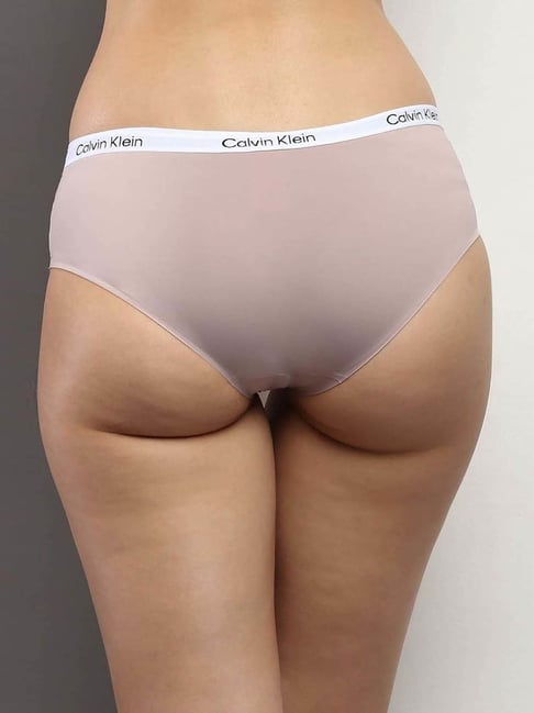 Buy Calvin Klein Underwear Buff Beige Logo Regular Fit Panties for Women  Online @ Tata CLiQ Luxury