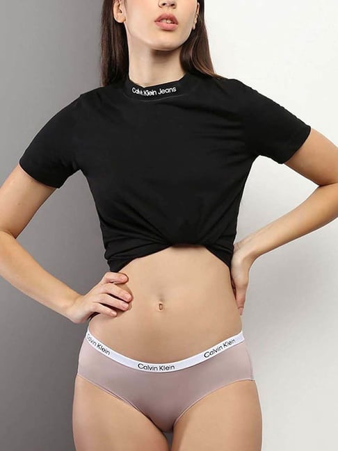 Calvin Klein Underwear Grey Rose Logo Regular Fit Panties
