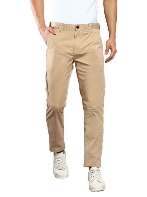 Buy Calvin Klein Beige Cotton Skinny Fit Chinos for Mens Online