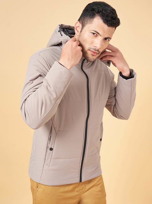 Camel deals hooded jacket