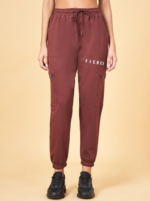 Ajile by Pantaloons Brown Cotton Printed Sports Joggers-picture-37