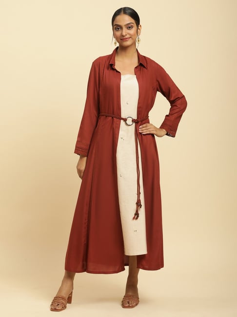 Cherry red over coat dress – RADOSS