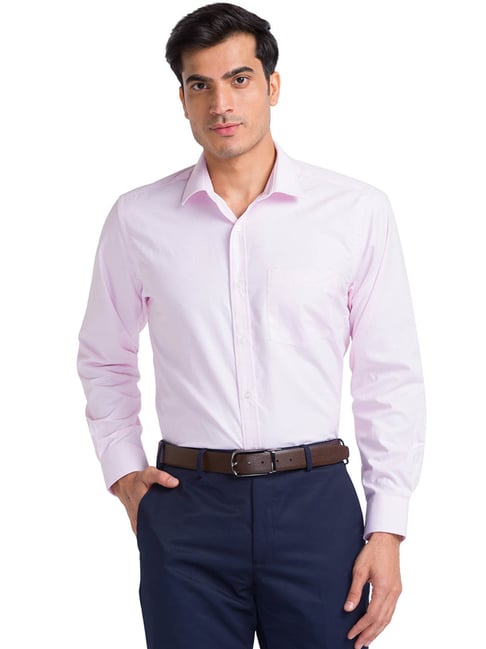 Louis Philippe Formal Shirts : Buy Louis Philippe Men White Classic Fit  Print Full Sleeves Formal Shirt Online
