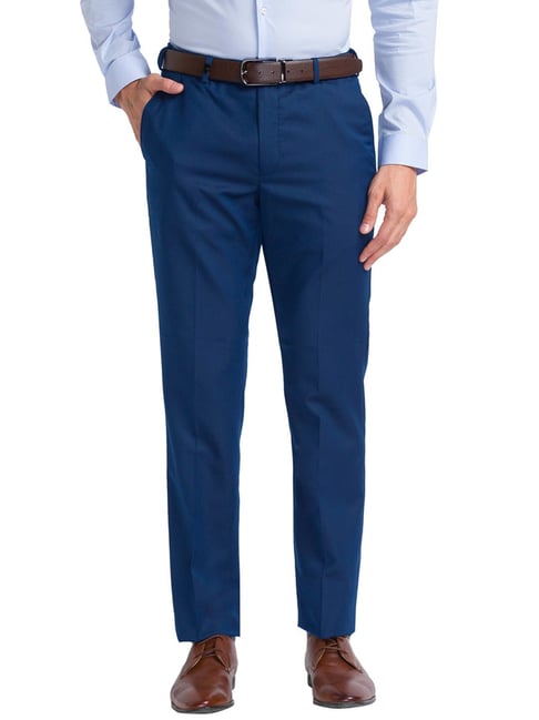 Buy Park Avenue Men Textured Smart Slim Fit Formal Trousers - Trousers for  Men 22644028 | Myntra