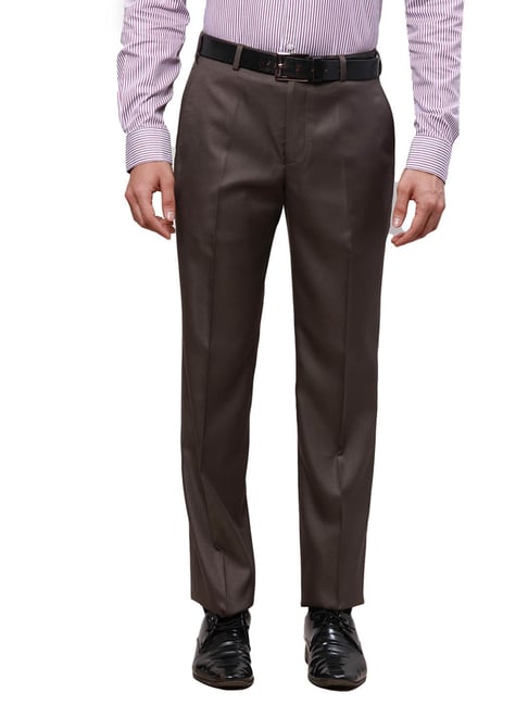 Buy PARK AVENUE Solid Cotton Super Slim Fit Mens Trousers | Shoppers Stop