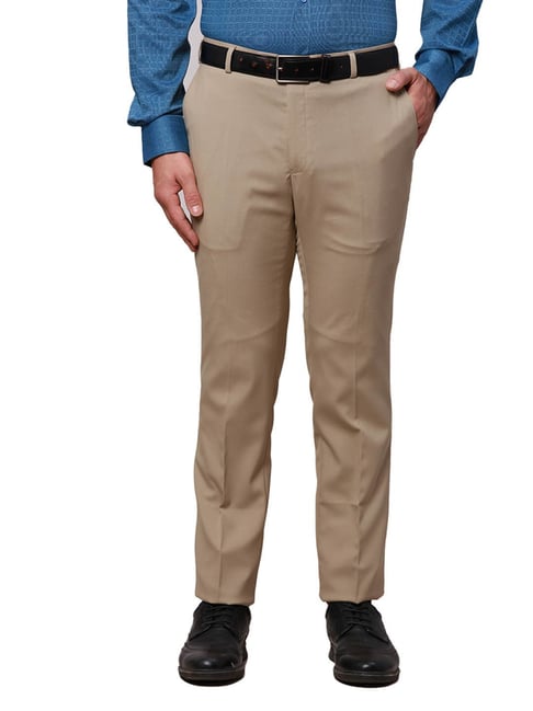 Buy Raymond Men's Flat Front Contemporary Fit Light Blue Formal Trouser at  Amazon.in