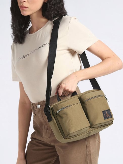 Calvin Klein Jeans Off Olive Medium Cross Body Bag