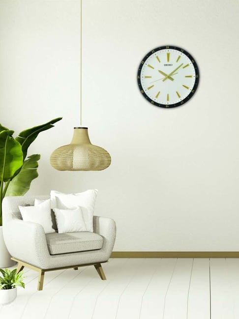 Seiko Black Plastic Classic Round Analog Wall Clock-picture-16