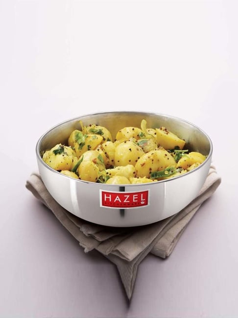 HAZEL Silver Aluminium Induction Bottom Base Tansara Pots Pans (3.1 L)-picture-36