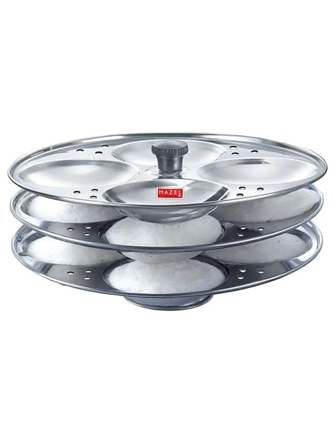 Buy HAZEL Silver Stainless Steel Food Grade Idli Stand With 3 Idli