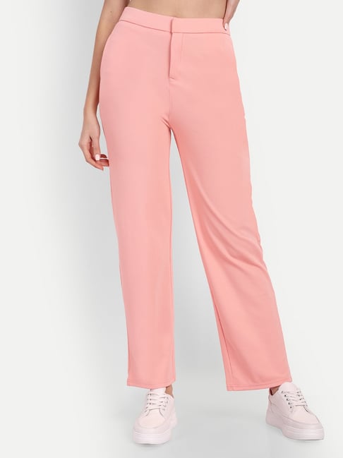 Barbie pink waist cutout trousers – Ferlyy