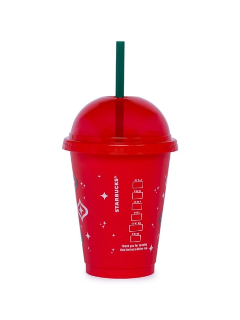 Starbucks Limited Edition SS Stanley White and Red Tumbler 591ml Straw Cup