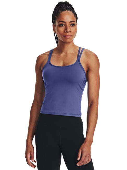 UNDER ARMOUR Purple Slim Fit Sports Tank Top