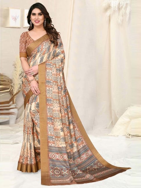 Buy MIRCHI FASHION Printed Daily Wear Chiffon Red, Beige Sarees Online @  Best Price In India | Flipkart.com