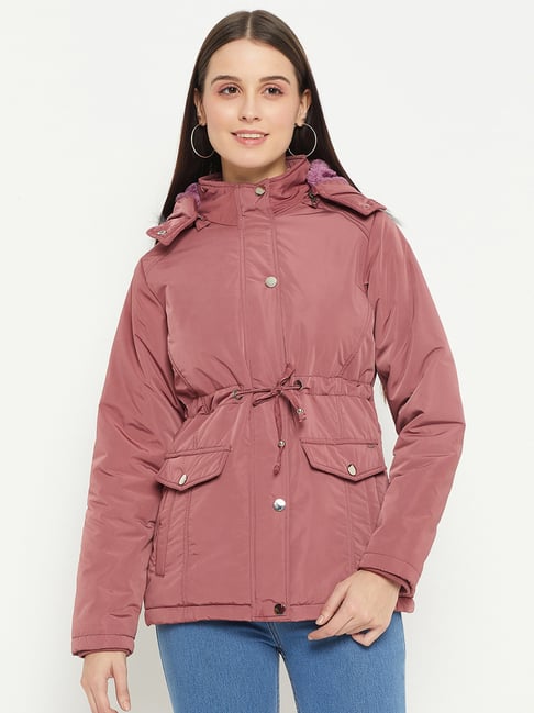 Okane Dusty Pink Regular Fit Parka Jacket