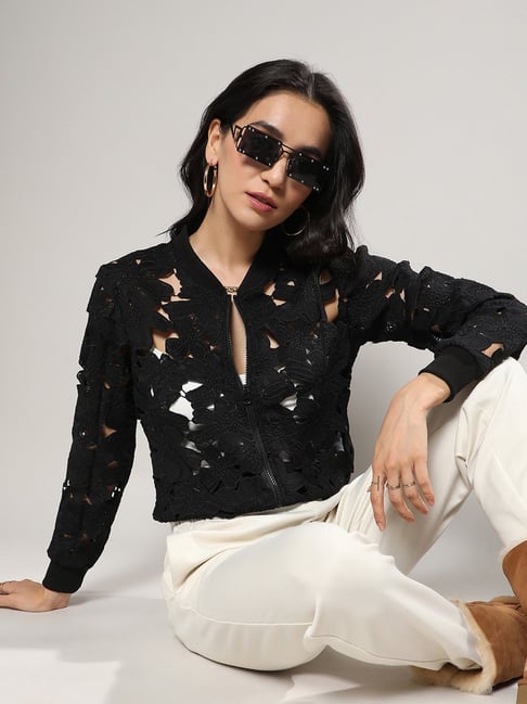 Fashion Designer Jackets Green Mirror Work Dress With Red Brocade