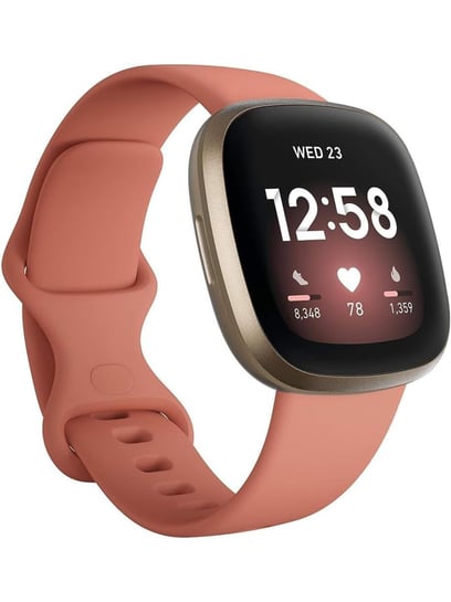 Fitbit versa sale white rose gold