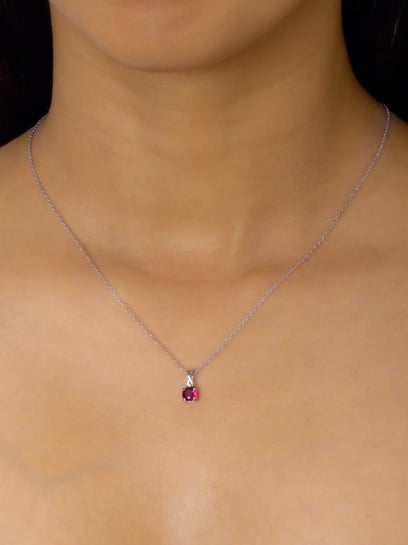 Baroque Ruby Necklace (Solid Silver) | Abbott Atelier | Artisan Jewelry