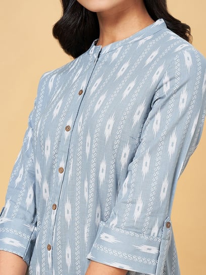 YU by Pantaloons Grey Printed A Line Kurta