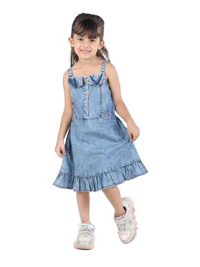2021 Denim Cowboy Denim Dress For Kids Summer Vestidos Clothes For Teens  And Girls Sizes 4 15 Years Q0716 From Sihuai04, $12.86 | DHgate.Com