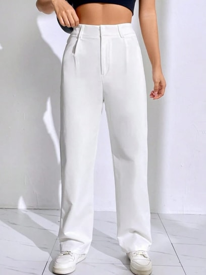 ASOS High Waist Extreme Tapered Suit Trousers in White | Lyst-chantamquoc.vn