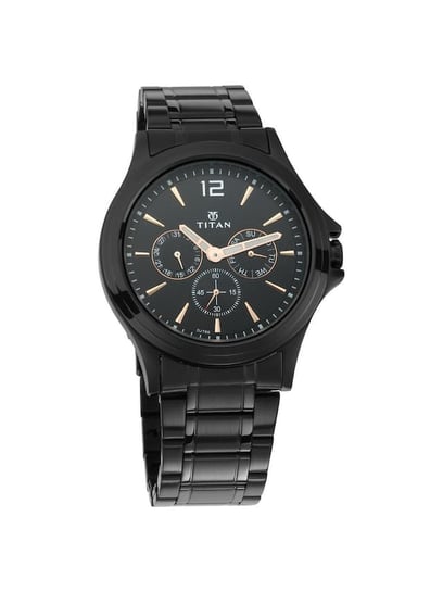 Titan watch black outlet colour price