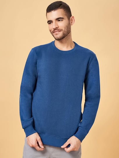Urban Ranger by Pantaloons Blue Regular Fit Printed Sweatshirt