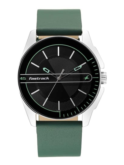 Fastrack watch green online dial