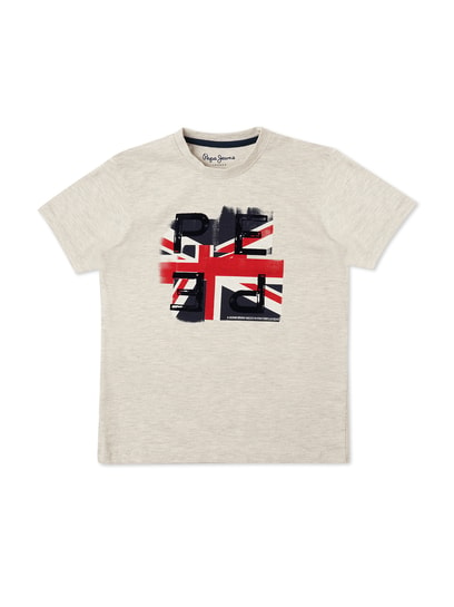 Printed White Off Pepe Jeans Kids T-Shirt