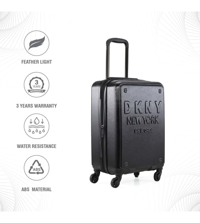 Buy Dkny Black Metallic New Yorker Small Hard CarryOn Luggage for Men
