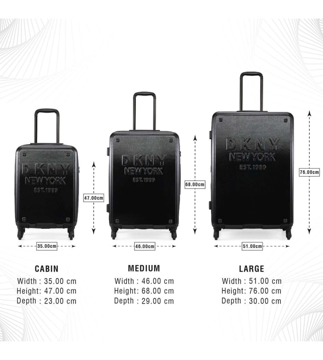 Buy Dkny Black Metallic New Yorker Small Hard CarryOn Luggage for Men