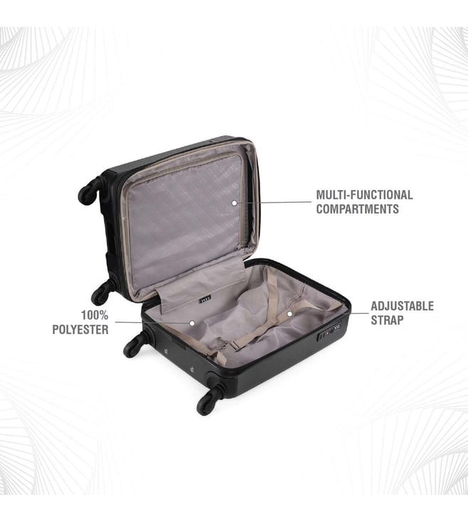 Buy Dkny Black Metallic New Yorker Small Hard CarryOn Luggage for Men