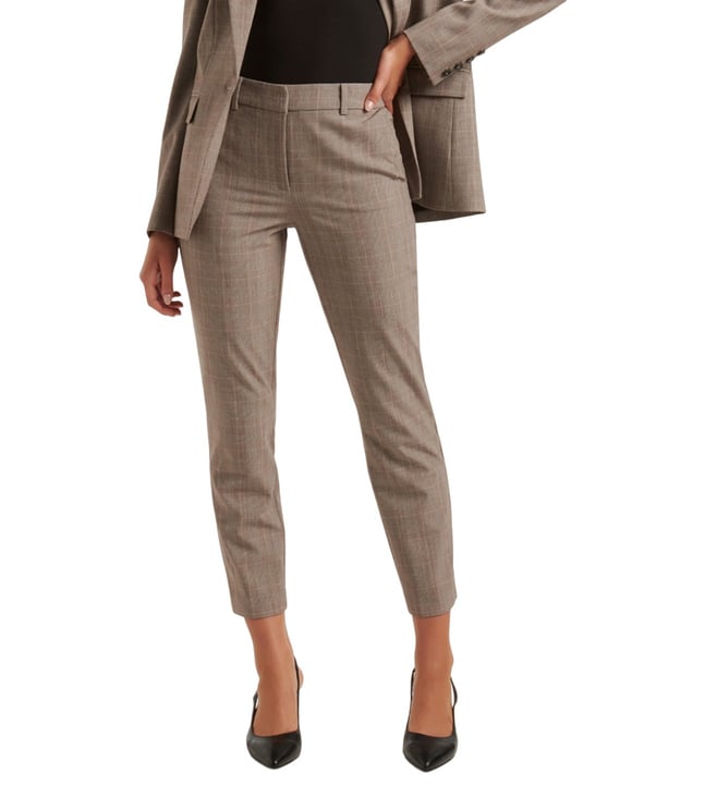 Buy Calf Length Cotton Collar V Neck Straight / Trouser Suits Online for  Women in USA