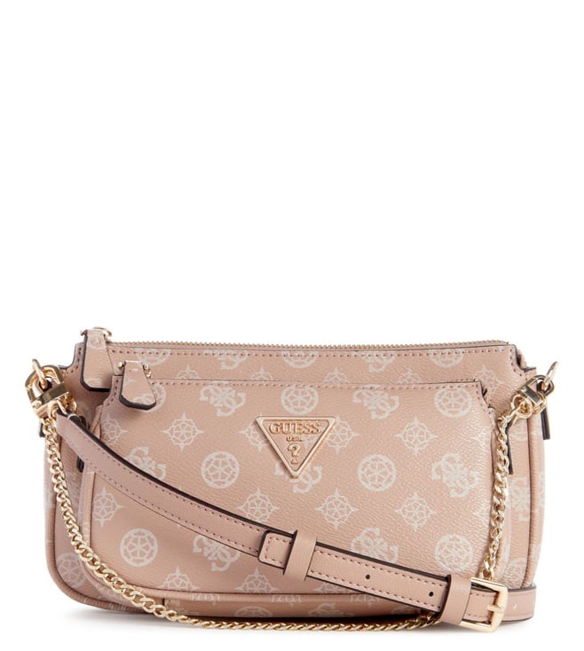 Guess Mika Mini Double Pouch Cross Body Bag in Pink