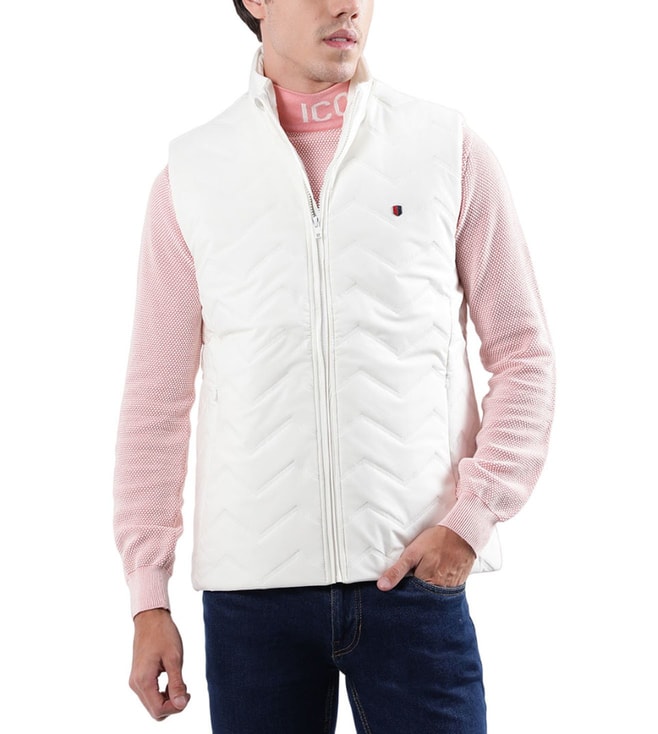 Buy Iconic White Regular Fit Puffer Jacket for Men Online @ Tata CLiQ Luxury