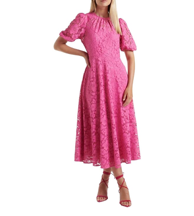 forever new pink lace dress Olivia Pink Bodycon Short Lace Dress