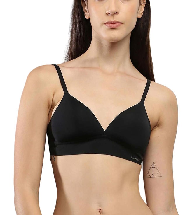 Buy Calvin Klein Underwear Black Regular Fit Bras for Women Online @ Tata  CLiQ Luxury