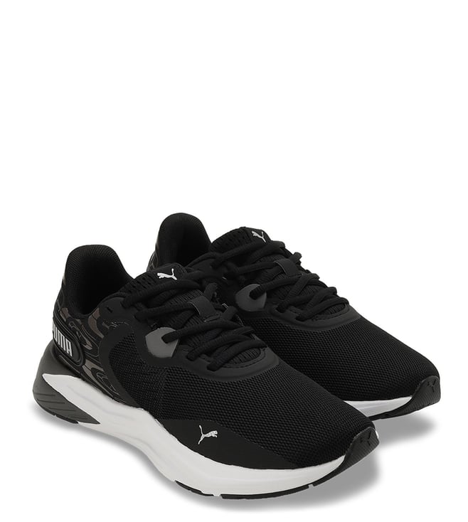 Puma Training PWR XX Nitro Safari Glam trainers in black and leopard print