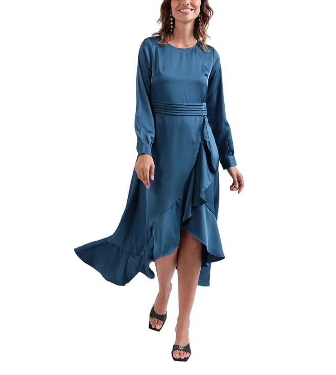 Buy Dark Royale Blue Elsa Corset Bodycon Midi Dress - Forever New