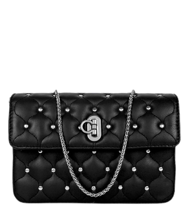 Buy Roadster Black Studded Shoulder Bag - Handbags for Women 1651486 |  Myntra