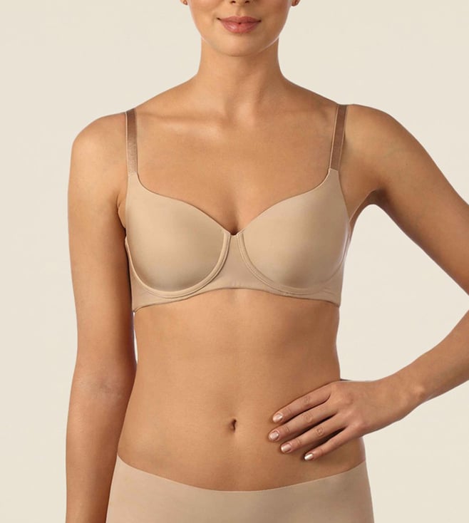 Triumph Beige Solid Seamless Bra